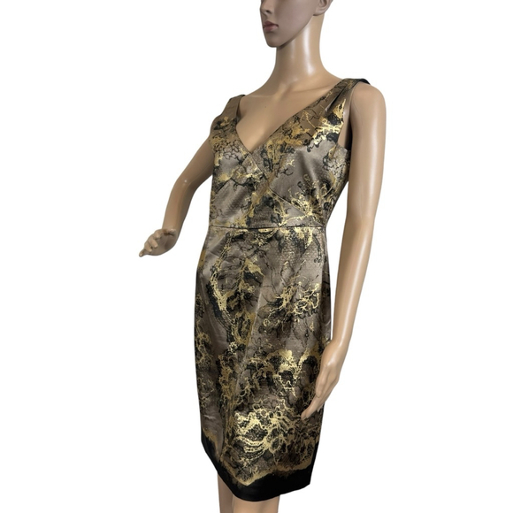 tahari black and gold dress NWT Elie Tahari Women's Long Sleeve Dress. Black, Gold. Size: 10